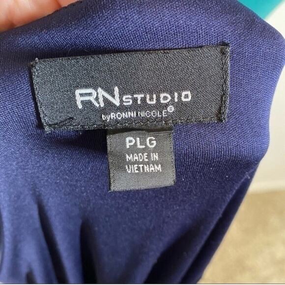 RN Studio by Ronni Nicole Bold Floral Print Dress 3/4 sleeves in Red Size L - Picture 5 of 8